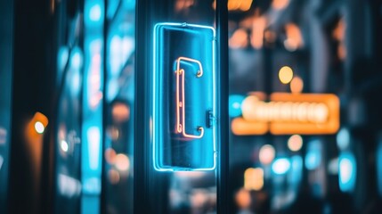 Poster - Neon sign letter 
