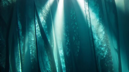 Poster - A blue background with a white stripe running through it. The stripe is long and narrow, extending from the top left corner of the image to the bottom right corner