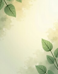 Poster - a simple but elegant illustration of leaves
