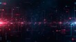 © Asawin - Abstract illustration of a complex digital network, representing data transfer and connectivity in a futuristic tech environment. The image has a dark background with vibrant blue and red accents