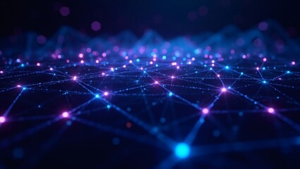 Aufkleber - Abstract futuristic network concept, representing the interconnectedness of the digital world