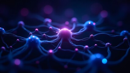 Poster - An illustration of interconnected neurons in a complex network
