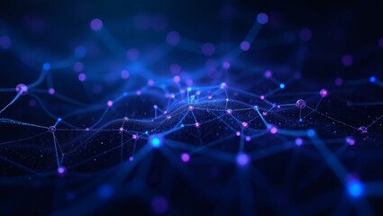 Aufkleber - digital abstract, interconnected network. The image shows a network of connected lines and nodes, showcasing complexity and connection