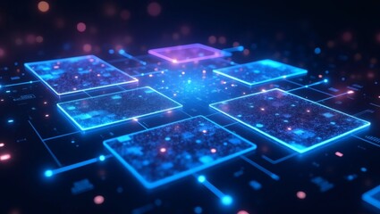 Aufkleber - illuminating digital circuit board