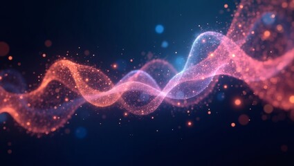 Aufkleber - Abstract digital wave pattern, ideal for technology and science backgrounds. Dynamic and visually appealing, with a sense of movement and energy.