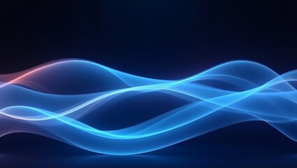 Aufkleber - a wavy blue and purple neon lights with a dark background that add visual interest. The dynamic arrangement creates an eye-catching composition