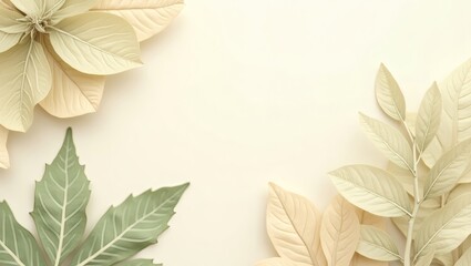 Fototapete - delicate display of vibrant leaves that are neatly arranged, perfect for a nature-themed backdrop