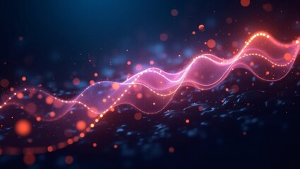 Aufkleber - an abstract representation of a digital wave
