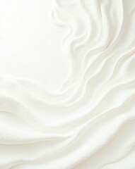 Aufkleber - close-up view of flowing white silk fabric with soft and elegant folds. The silk drapes create a sense of luxury and serenity