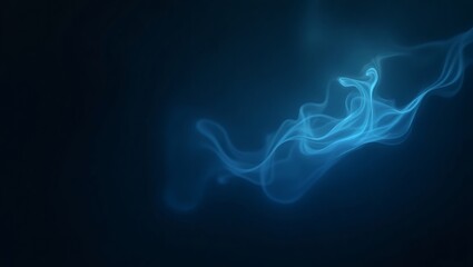 Aufkleber - Abstract smoke in shades of blue creates a sense of movement and mystery against a dark background