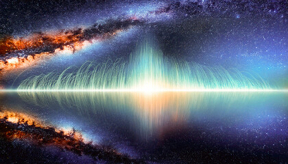 Poster - Mysterious signal waves illuminate the cosmic expanse of deep space