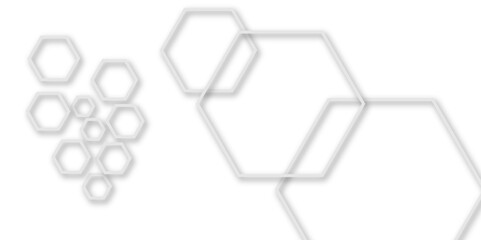 Abstract white and grey hexagon technology geometric pattern concept white background. Use for template, wallpaper, website vector illustration.