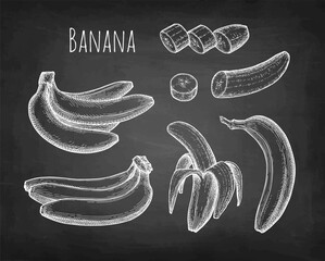 Wall Mural - banana chalk sketch
