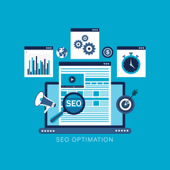 Poster - Website analytics and SEO data analysis concept 