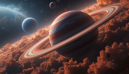 A blue planet globe shines with light from a distant star in the abstract cosmos