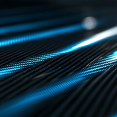 Aufkleber - Abstract Blue Grid Pattern with Depth of Field and Selective Focus for Modern Design