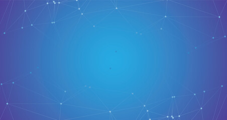 Poster - Geometric abstract polygonal blue business background design