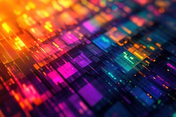 Poster - Vibrant abstract digital patterns creating a colorful visual experience
