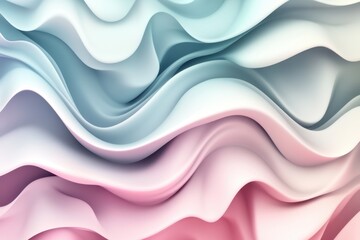 Poster - Soft waves of color flow through gentle gradients and textures in a serene design