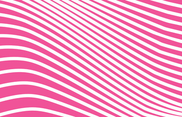 Fototapete - Pink Wave Stripe Background. Seamless pattern. Horizontal lines stripes pattern or background with wavy distortion effect. Abstract dynamic pink color lines, waves. technology line.	