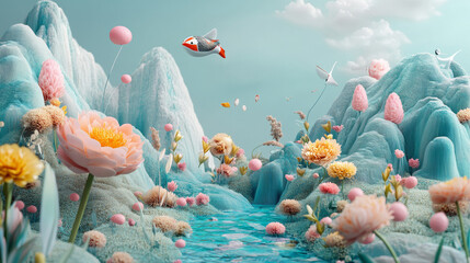 Poster - Marketing and advertising 3d icon 