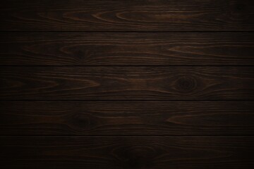 Poster - Wooden planks creating a dark brown rustic background, perfect for highlighting products or infusing designs with a touch of natural elegance and warmth