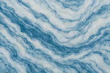 Poster - Polished blue marble stone surface exhibiting a captivating wavy pattern, providing a luxurious and elegant backdrop perfect for interior design and architectural projects