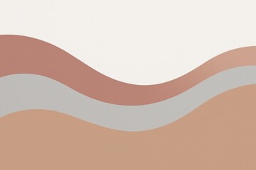 Poster - Soft, undulating shapes in gentle hues create a calming abstract composition, perfect for backgrounds or artistic projects, adding elegance and sophistication