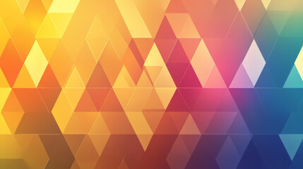 Poster - Abstract template horizontal banner with color triangle pattern