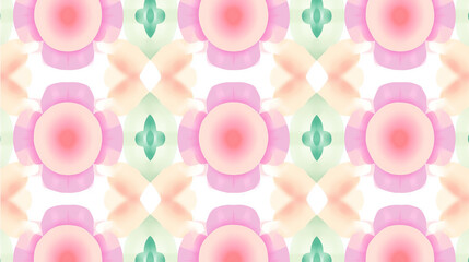 Poster - Seamless floral pattern creating a soft and dreamy backdrop
