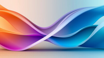 Poster - Abstract colorful waves creating a dynamic and vibrant design