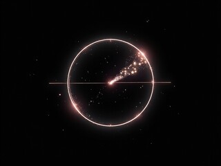 Wall Mural - Glowing circle with a star in the middle. The circle is surrounded by a lot of stars epoxy resin
