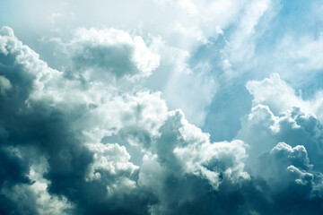 Wall Mural - storm clouds with a sunlight