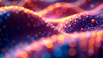 Aufkleber - Mesmerizing Flow of Glimmering Spheres in Motion A Captivating Visual Spectacle