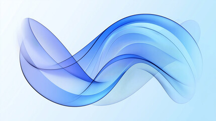 Poster - Abstract blue wave flowing on gradient background