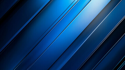 Poster - Angled blue bars with subtle gradients and highlights creating a modern abstract background