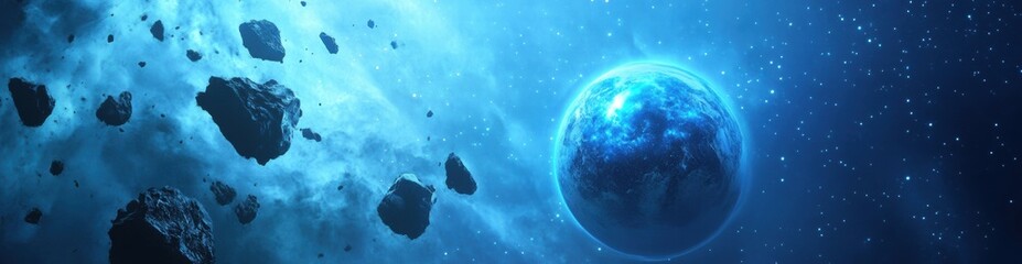Wall Mural - blue abstract background
