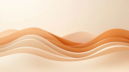 Poster - aesthetic beige to orange color transition with a soft glow, perfect for digital designs.