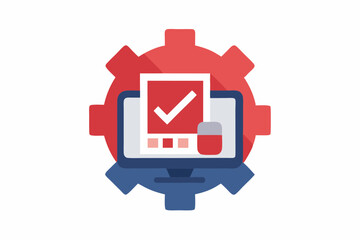 vector illustration of a home icon with an arrow in a glossy 3d design