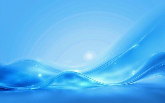 Vibrant blue and white flowing abstract wave background - stylish graphic design expressing futuristic technology, coolness, and dynamic movement
