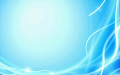 Poster - Vibrant blue and white flowing abstract wave background - stylish graphic design expressing futuristic technology, coolness, and dynamic movement