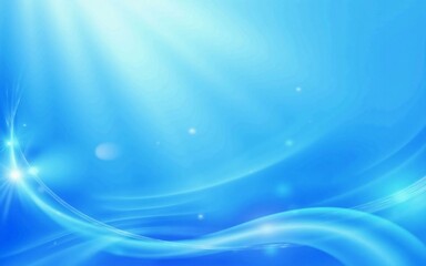 Poster - Vibrant blue and white flowing abstract wave background - stylish graphic design expressing futuristic technology, coolness, and dynamic movement