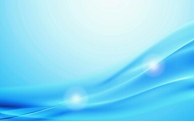 Poster - Vibrant blue and white flowing abstract wave background - stylish graphic design expressing futuristic technology, coolness, and dynamic movement