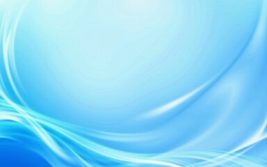 Poster - Vibrant blue and white flowing abstract wave background - stylish graphic design expressing futuristic technology, coolness, and dynamic movement