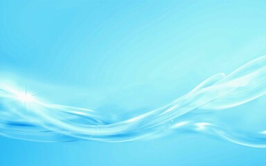 Poster - Vibrant blue and white flowing abstract wave background - stylish graphic design expressing futuristic technology, coolness, and dynamic movement