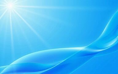 Poster - Vibrant blue and white flowing abstract wave background - stylish graphic design expressing futuristic technology, coolness, and dynamic movement