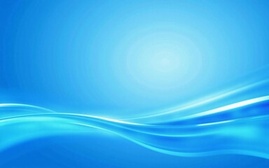 Poster - Vibrant blue and white flowing abstract wave background - stylish graphic design expressing futuristic technology, coolness, and dynamic movement