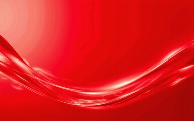 Poster - Elegant and smooth abstract wave background transitioning from deep red to bright orange - expressing creativity, emotion, and refined beauty