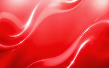 Poster - Elegant and smooth abstract wave background transitioning from deep red to bright orange - expressing creativity, emotion, and refined beauty