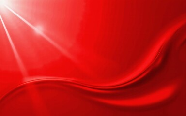Poster - Elegant and smooth abstract wave background transitioning from deep red to bright orange - expressing creativity, emotion, and refined beauty